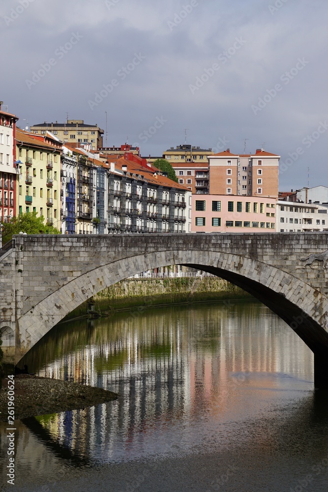 bridge architecture in Bilbao city Spain