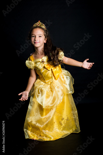 young girl dressed as a princess