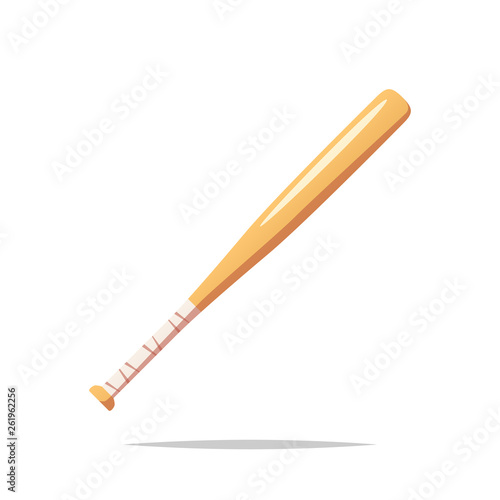 Baseball bat vector isolated illustration