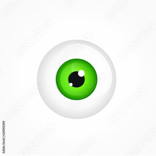 Auge, Augapfel, grün