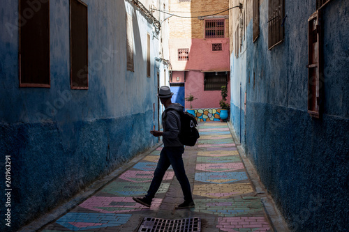 tourist on a street in Morocco © Elena