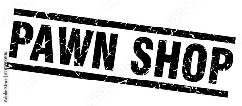 square grunge black pawn shop stamp