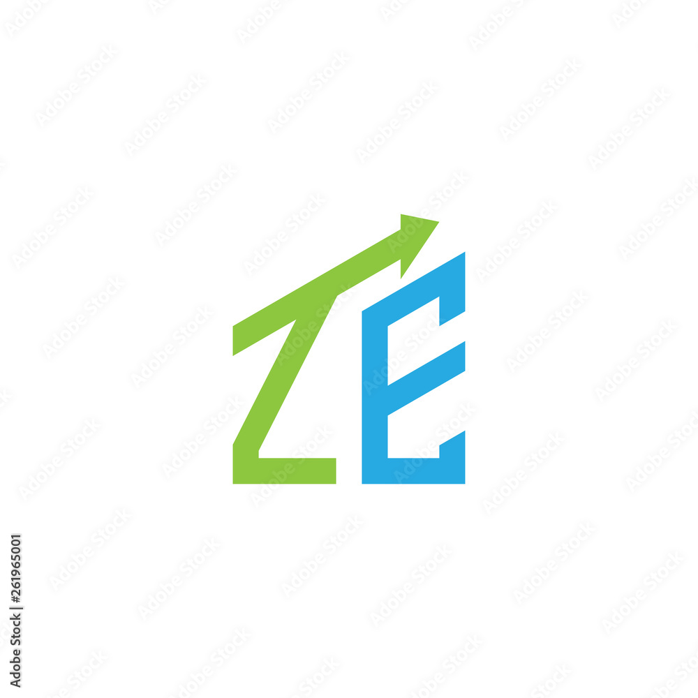 initial letter logo with growing arrows initial letter logo with growing arrows
