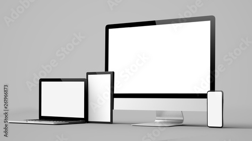 technology devices collection mockup photo