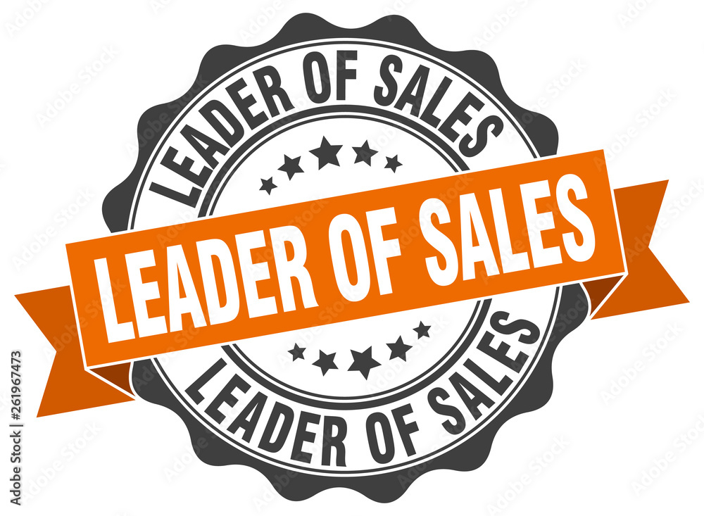 Obraz premium leader of sales stamp. sign. seal