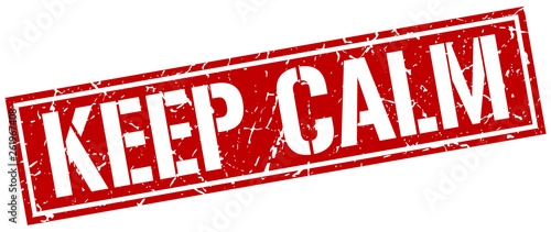 keep calm square grunge stamp