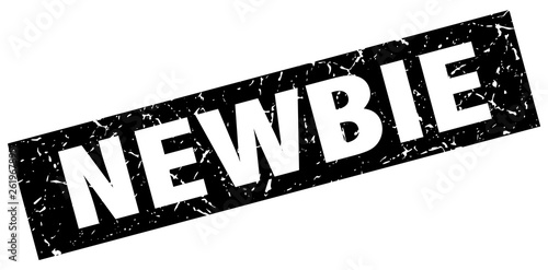 square grunge black newbie stamp