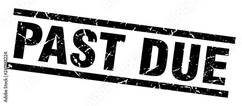 square grunge black past due stamp