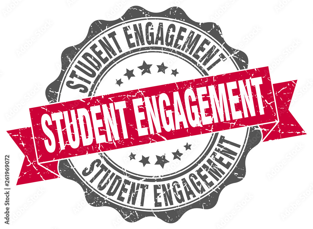 Obraz premium student engagement stamp. sign. seal