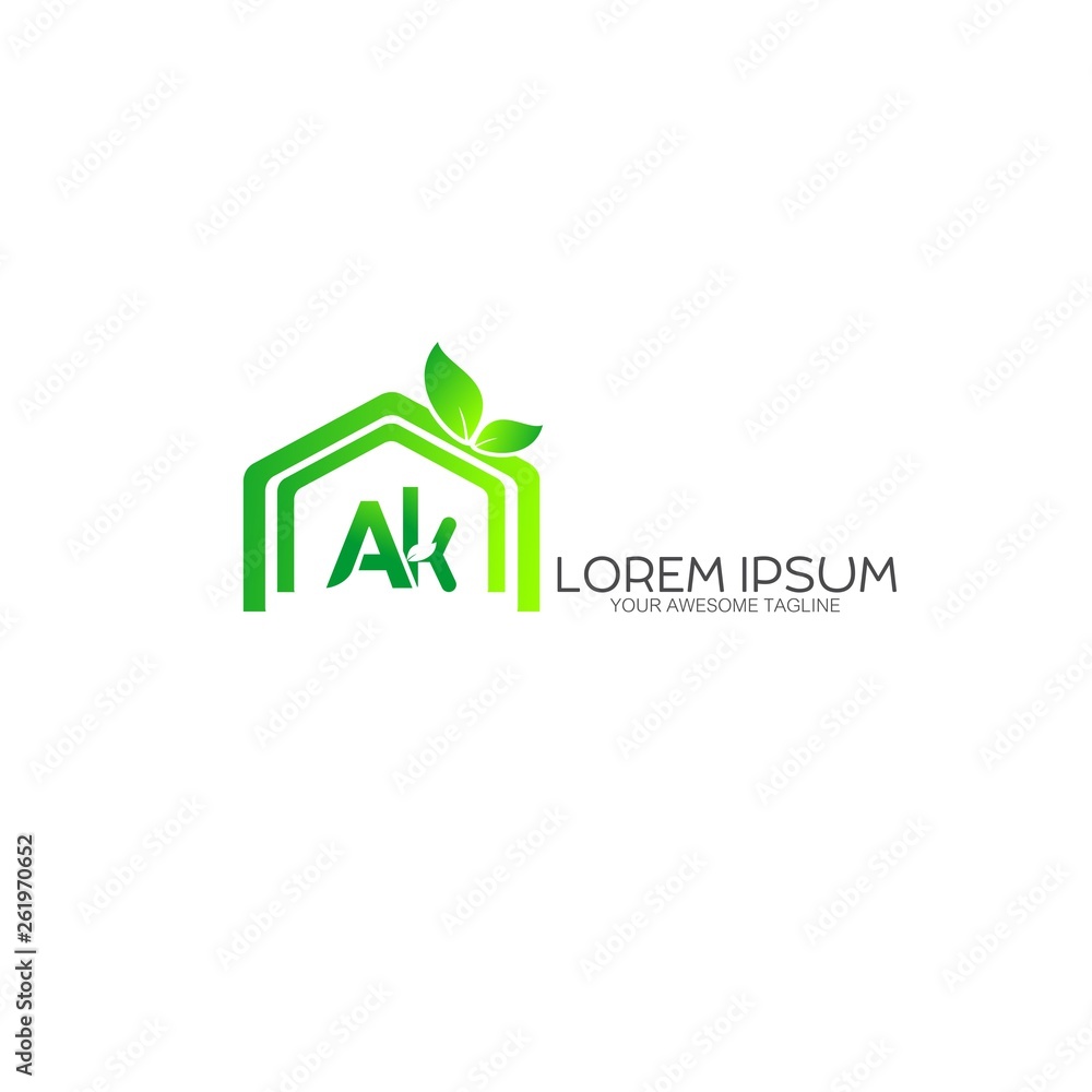 Letter eco green Logo Hexagon Design template
