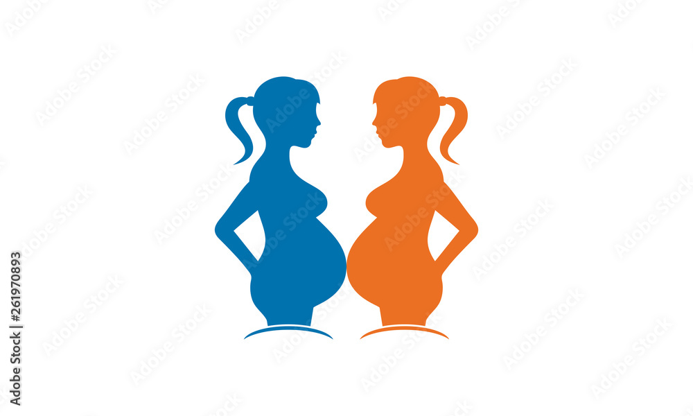 Two pregnant woman icon Two pregnant woman icon
