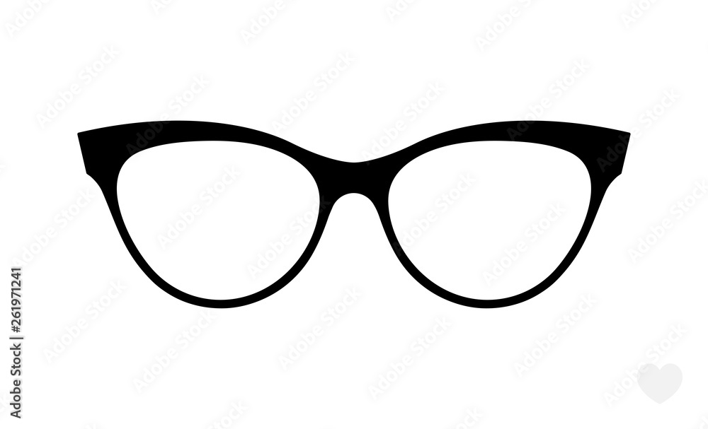 Glasses vector. Accessory art black collection cool flat design. Vector illustration of elegan spectacles in black frame white background Glasses vector. Accessory art black collection cool flat design. Vector illustration of elegan spectacles in black frame white background