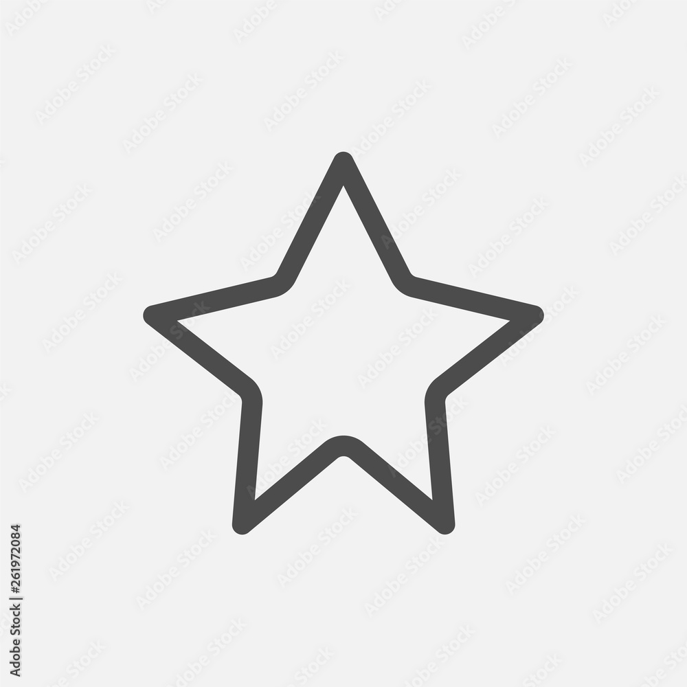 Star icon isolated on white background. Vector illustration.