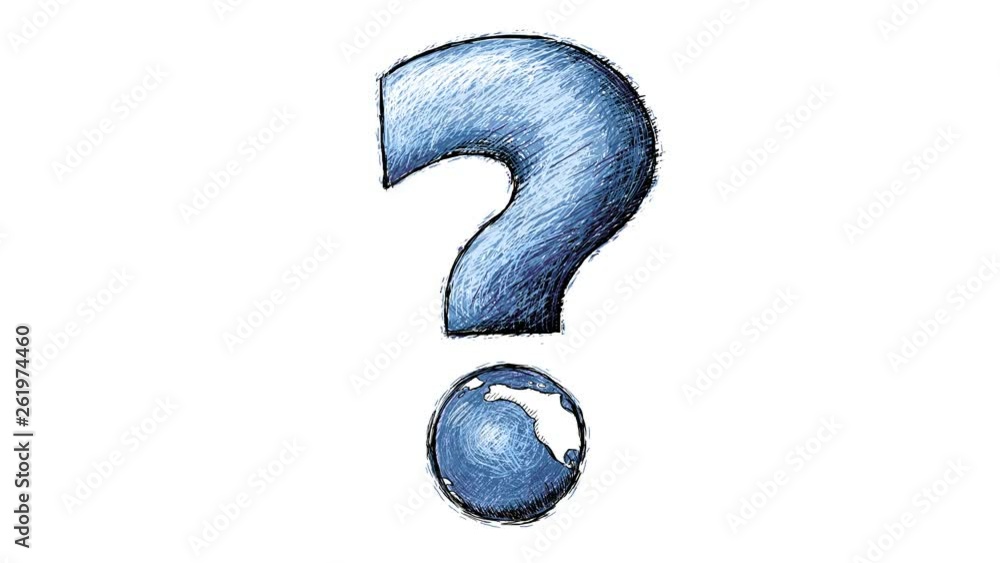 Earth question mark. Questions about the condition of our planet ...