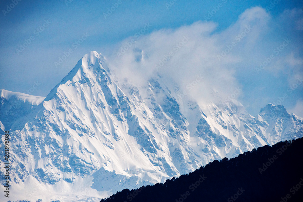 Himalayan peaks seen from Devriya Taaal, Garhwal, Uttarakhand, India.