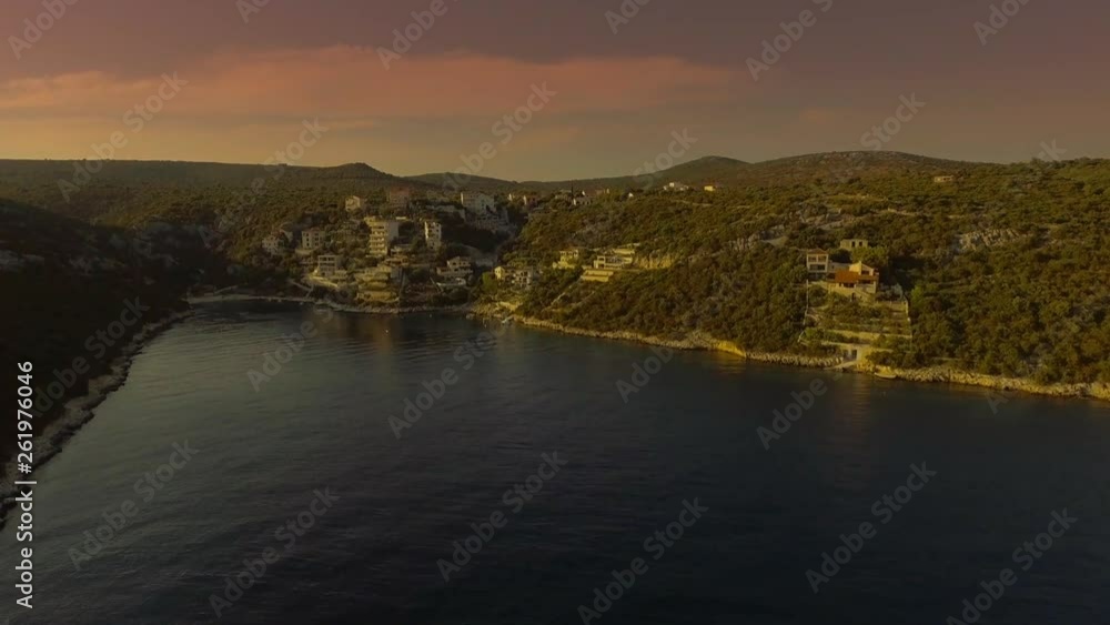 Aerial view of the Croatian shore. Aerial view of the Croatian shore.