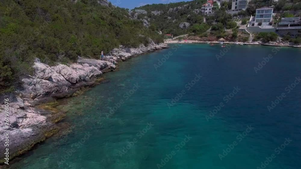 Aerial view of the Croatian shore. Aerial view of the Croatian shore.