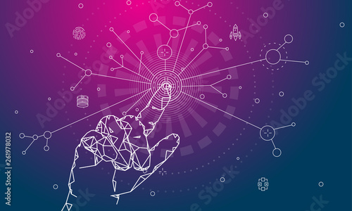 Abstract future realistics shape objects. Innovations blend systems and technologies in big data. development  technology automatically process. black and full color future style.