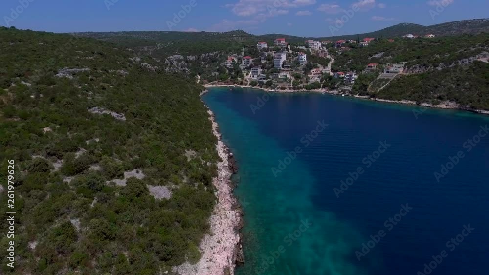Aerial view of the Croatian shore. Aerial view of the Croatian shore.