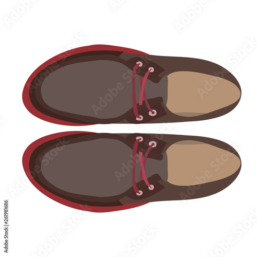 men's shoes, top view