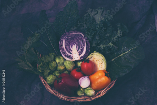 Various colorful vegetables...