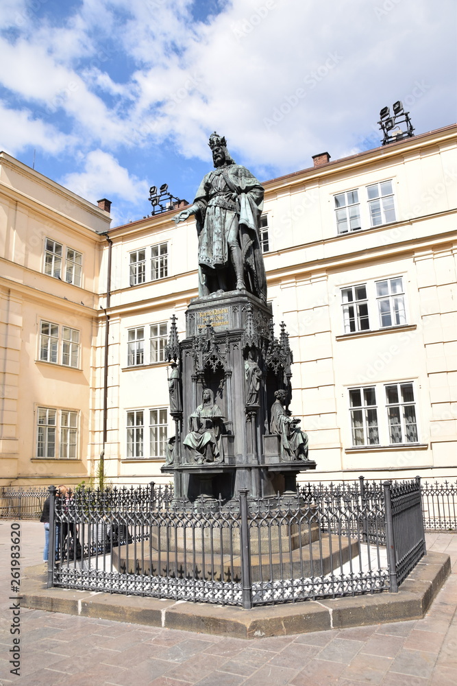 Fototapeta premium Statue of Charles IV, Prague, Czech Republic