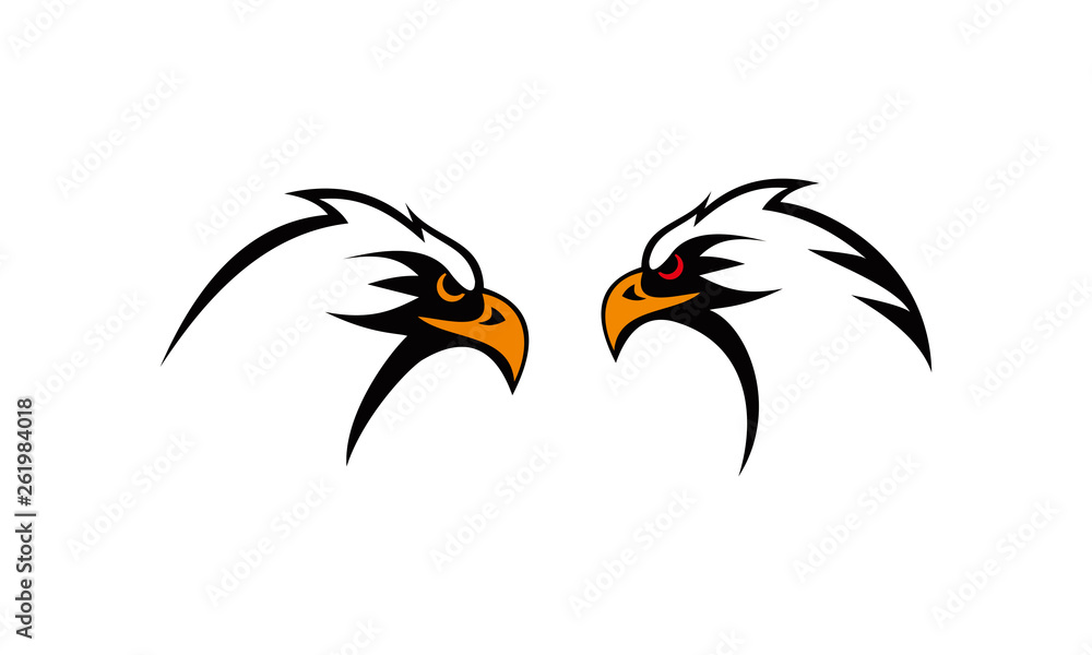 Obraz premium battle eagle head logo