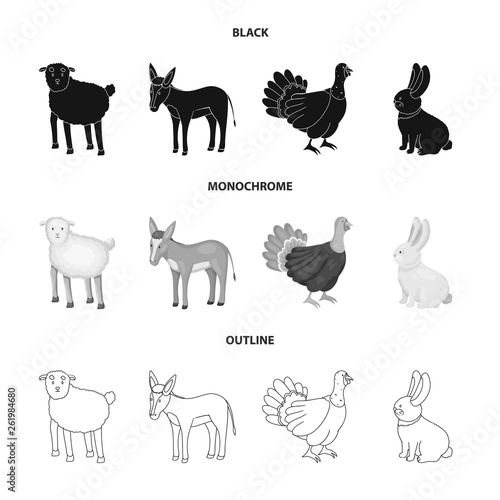 Vector design of breeding and kitchen  symbol. Collection of breeding and organic  stock vector illustration.