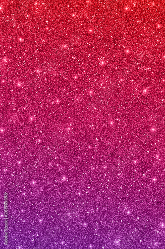 Glitter texture with red purple color gradient. Vector