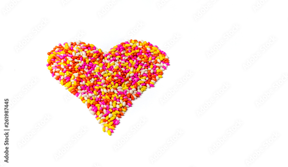 heart shape sweet candies