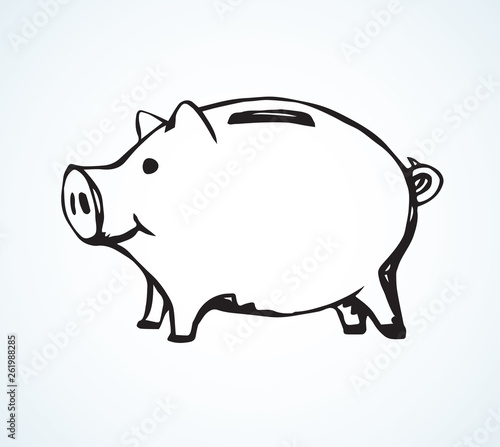 Money box. Vector symbol