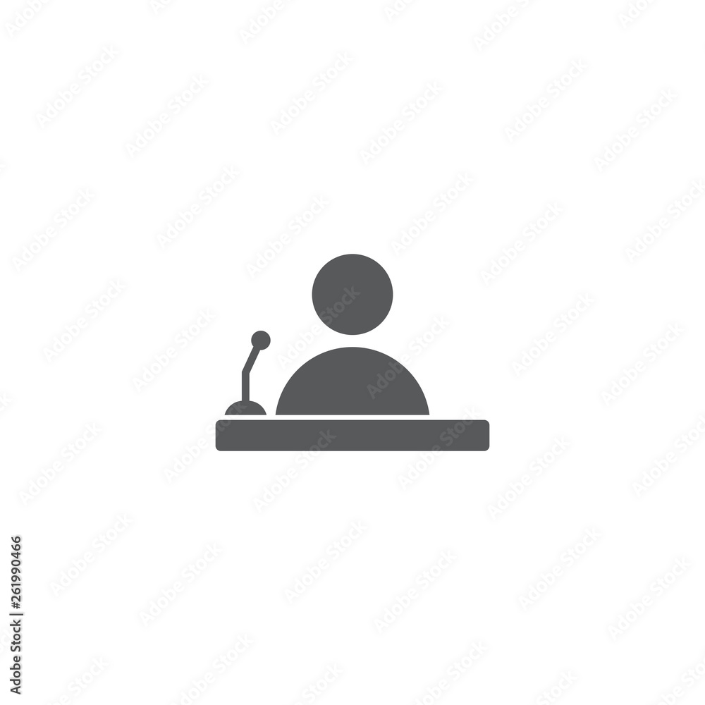speaker with microphone vector icon isolated on white background speaker with microphone vector icon isolated on white background