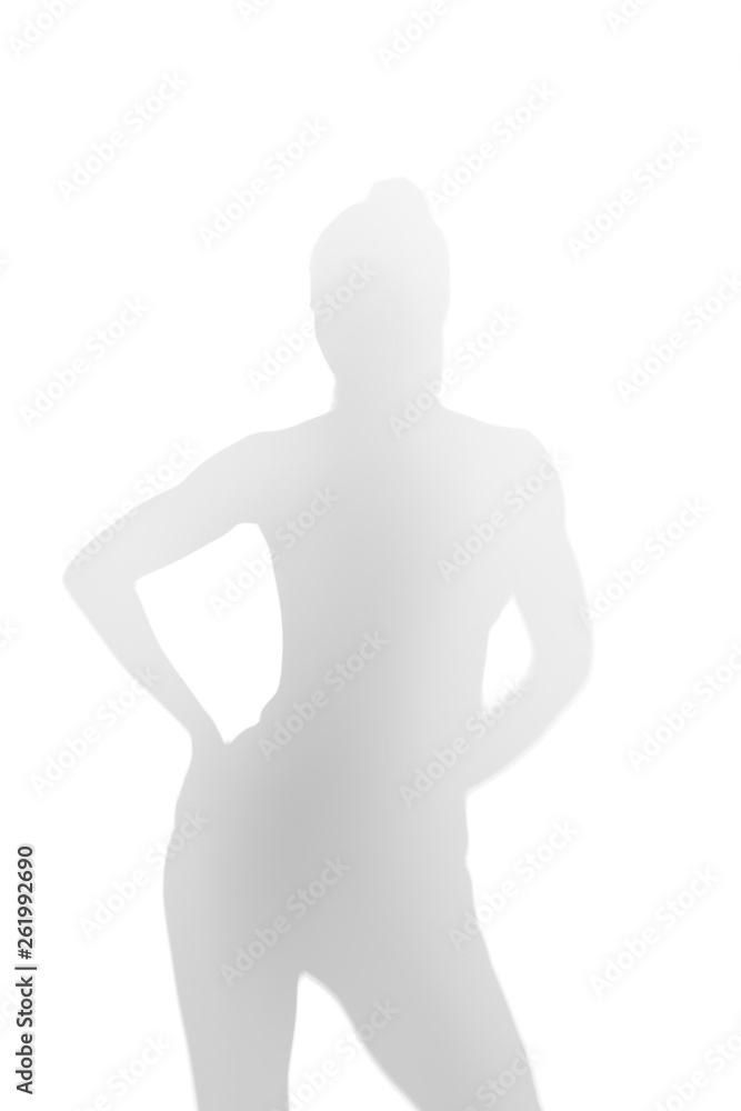 silhouette of a naked girl on a white background silhouette of a naked girl on a white background