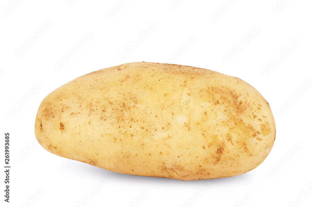 Fresh young potato on a white background Fresh young potato on a white background