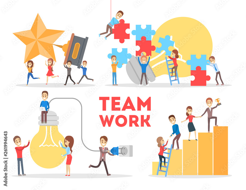 Business teamwork concept. Idea of partnership and cooperation Business teamwork concept. Idea of partnership and cooperation