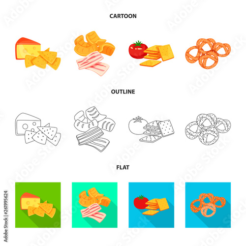 Vector illustration of taste and seasonin icon. Set of taste and organic   stock vector illustration.
