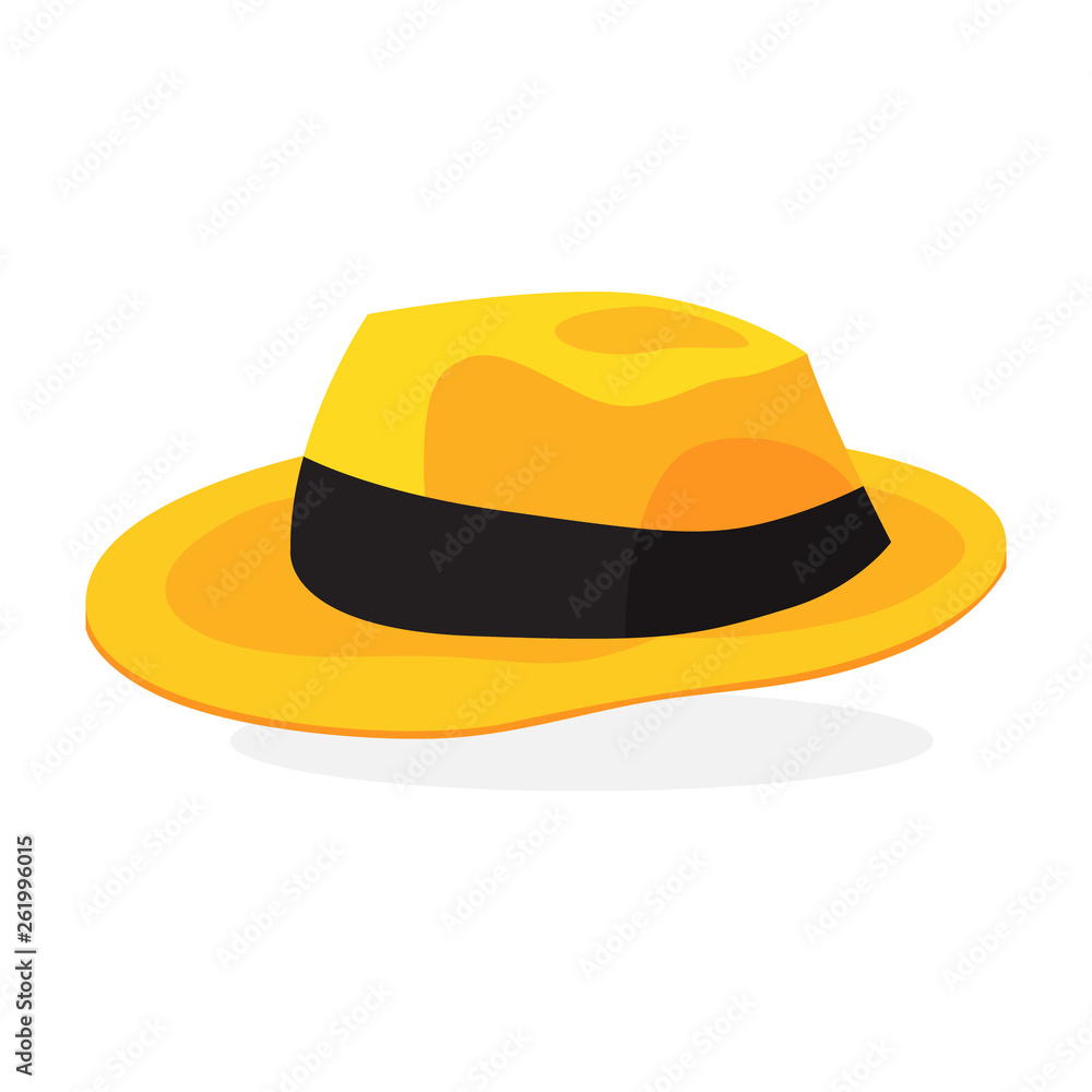 Yellow summer hat icon Yellow summer hat icon