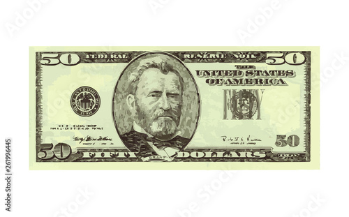 Fifty Dollar Bill Vector Illustration Stock Vector Adobe Stock Fifty Dollar Bill Vector Illustration Stock Vector Adobe Stock
