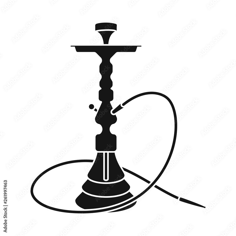 Vector design of hookah and shisha sign. Collection of hookah and accessory stock symbol for web. Vector design of hookah and shisha sign. Collection of hookah and accessory stock symbol for web.