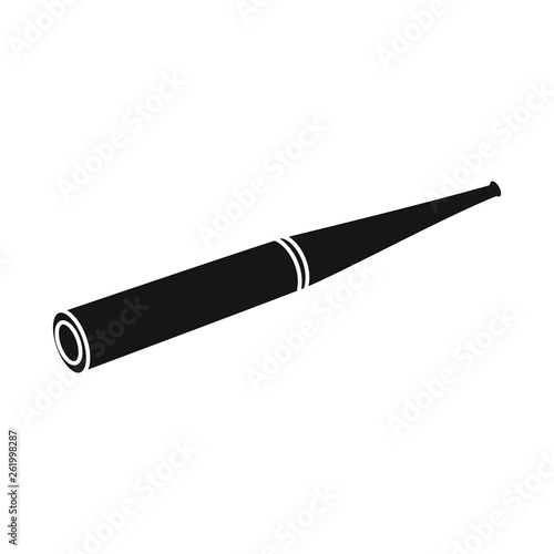 Isolated object of cigar and mouthpiece  logo. Set of cigar and classical  stock symbol for web.