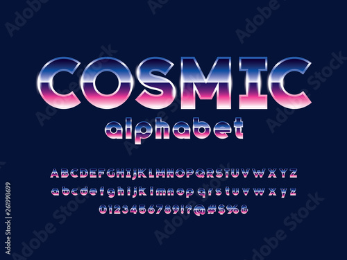 Vector of stylized retro alphabet design