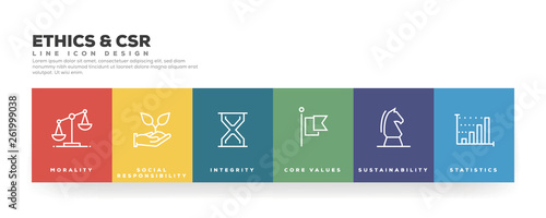 Business Ethics Line Icon Design