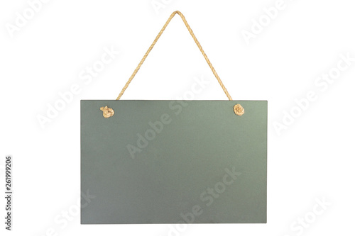 hanging sign on white background.