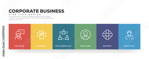 Corporate Business Line Icon Design