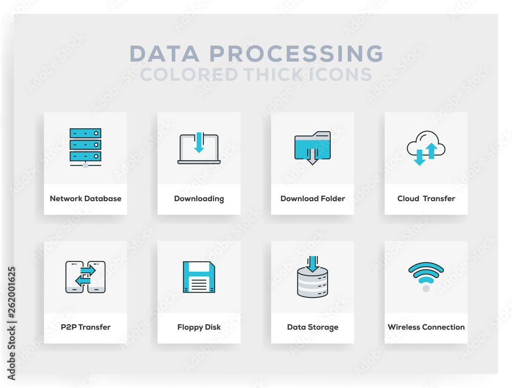 Data Processing Icon Design