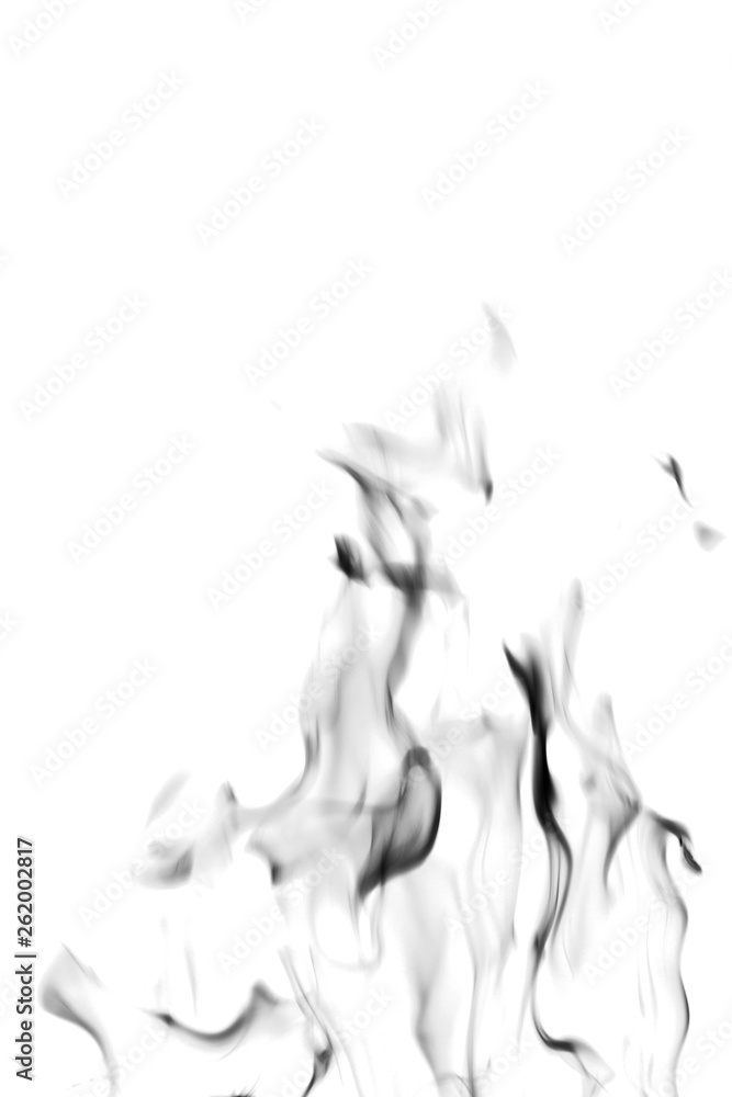 black smoke on white background 
