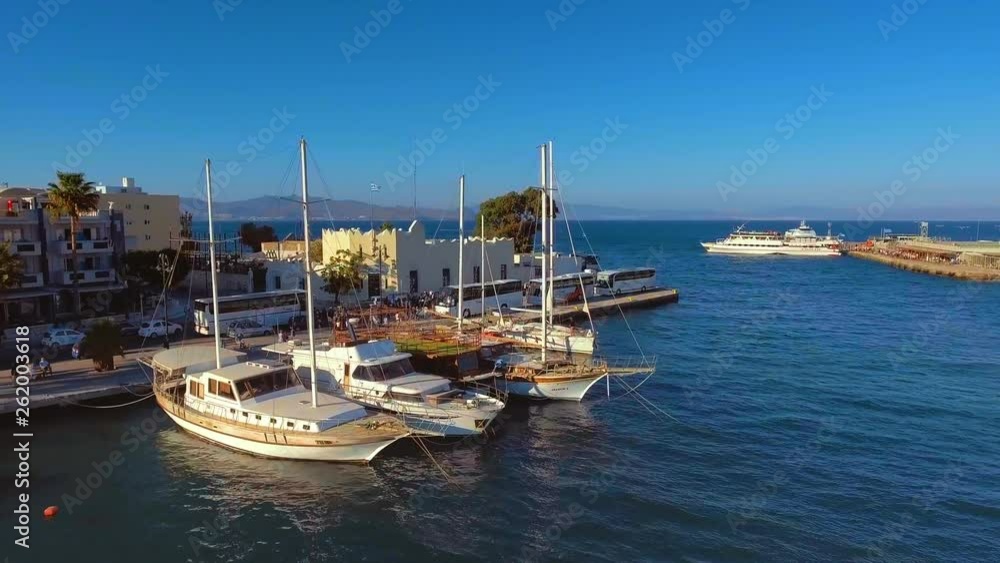 Aerial view of the Greek shore. Aerial view of the Greek shore.
