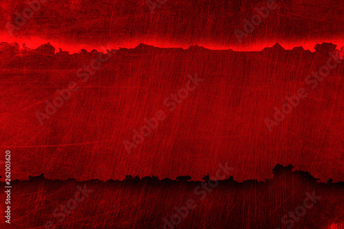 red metal on red metal plate.