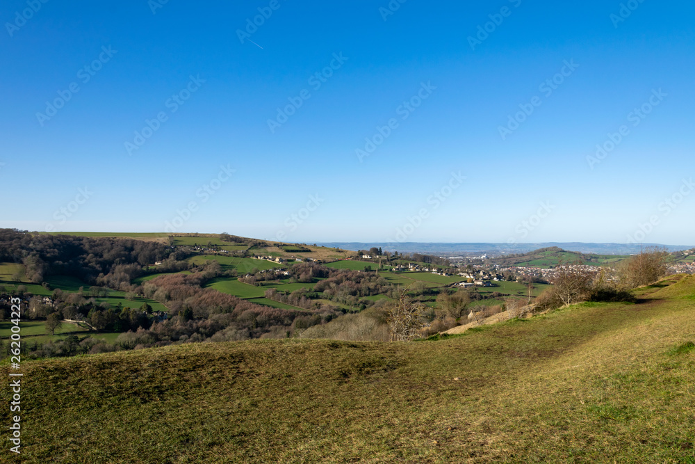 Rodborough Common with views across the River Severn, Forest of Dean and Welsh hills beyond Rodborough Common with views across the River Severn, Forest of Dean and Welsh hills beyond