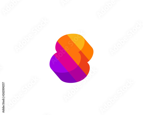 Number 8 logo icon design template elements